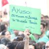 Varias personas durante una concentración por la educación pública en Madrid. EP.