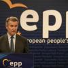 El presidente del PP, Alberto Núñez Feijóo, en comparecencia tras una reunión del PPE en Bruselas en junio de 2026. EP.