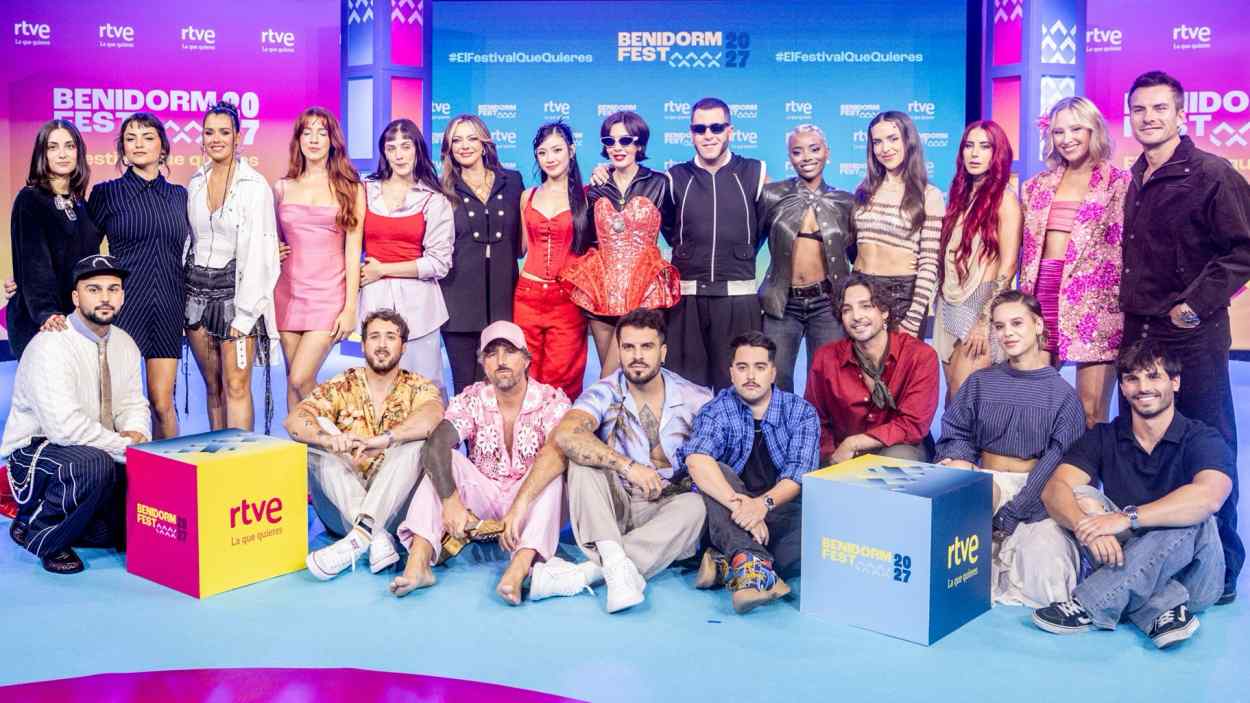Los 18 artistas que participarán en el Benidorm Fest 2027 (EUROPA PRESS)