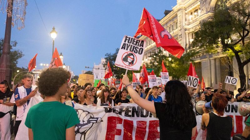 El Sindicato de Estudiantes en una manifestación a 14 de octubre de 2026. EP