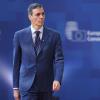 El presidente del Gobierno de España, Pedro Sánchez, a su llegada a una de las reuniones del Consejo de Europa