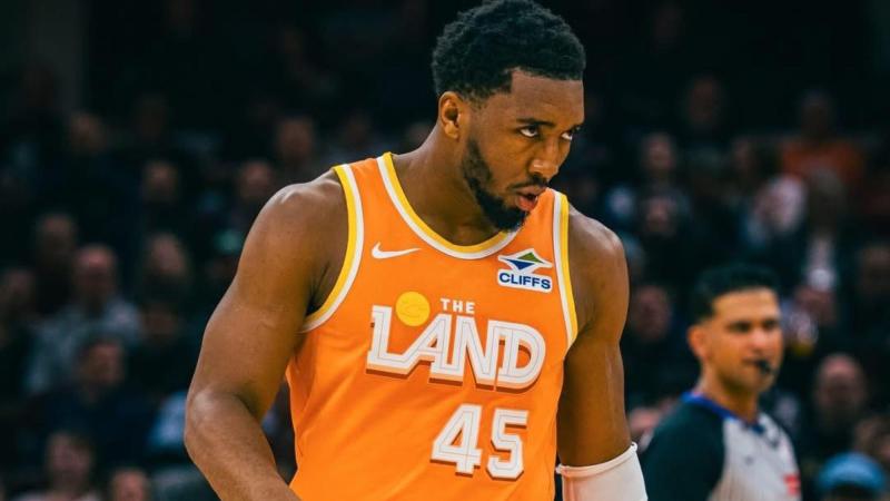 El jugador de los Cleveland Cavaliers, Donovan Mitchell, durante un partido de la pasada temporada