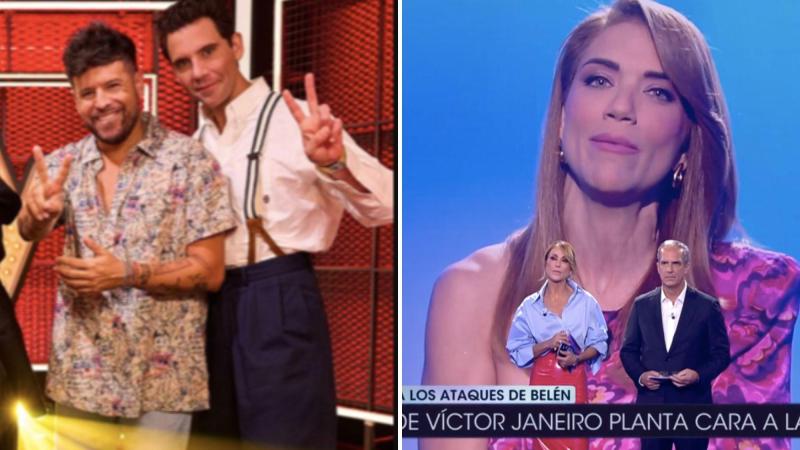 Pablo López y Mika en ‘La Voz’ y Beatriz Trapote en ‘De Viernes’. Antena 3/ Telecinco
