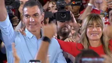 El presidente del Gobierno, Pedro Sánchez, y su mujer, Begoña Gómez. EP