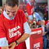 El presidente del Gobierno y secretario general del PSOE, Pedro Sánchez, en un acto de partido en Fuenlabrada (Madrid). EP