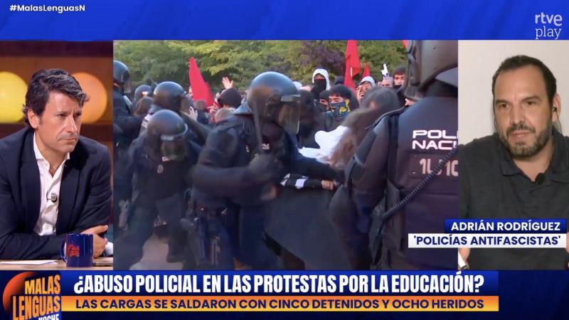 Adrián Rodríguez, integrante de Policías Antifascistas. ‘Malas Lenguas’