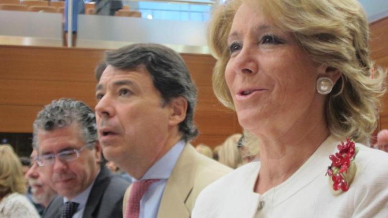 Esperanza Aguirre, Ignacio González y Francisco Granados, en la Asamblea de Madrid. Europa Press  Archivo. 