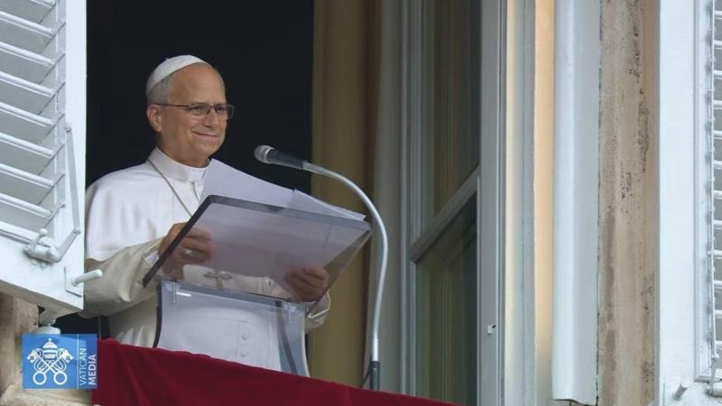 El Papa León XIV durante el rezo del Ángelus. EP.