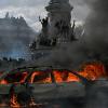 Un coche arde en la Plaza de la República durante la jornada de protestas del sábado en París. Europa Press.