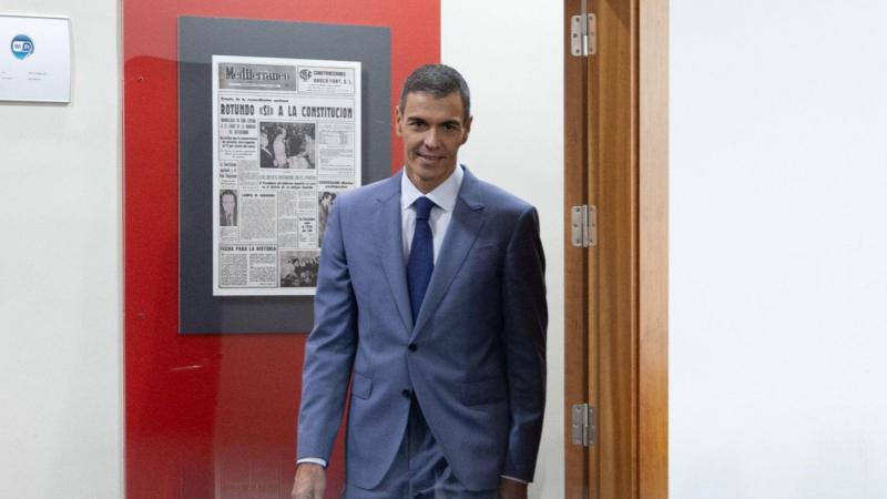 El presidente del Gobierno, Pedro Sánchez, tras un Consejo de Ministros. EP