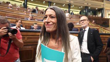 La portavoz de Junts en el Congreso, Miriam Nogueras, a su llegada a una sesión plenaria, en el Congreso de los Diputados, a 2 de octubre de 2026. EP.