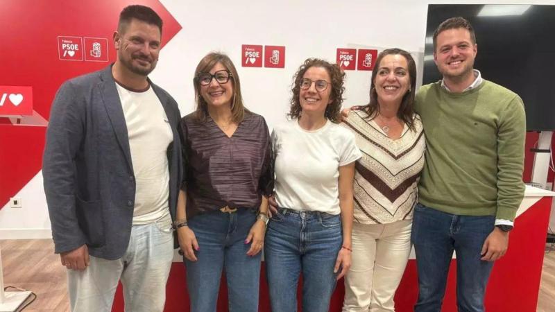 Los recién dimitidos el día en que el comité provincial aprobó las candidaturas. PSOE Palencia