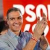 El presidente del Gobierno, Pedro Sánchez, en un acto de precampaña del PSOE en Valladolid. EP