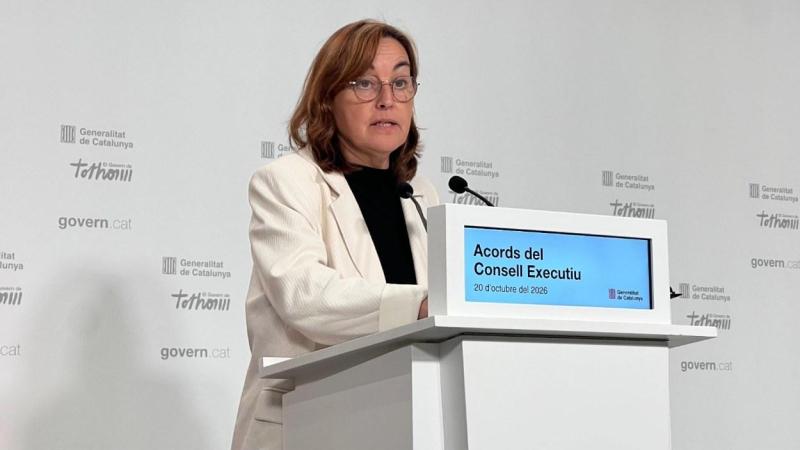 La consellera de Territorio, Vivienda y Transición Ecológica y portavoz del Govern, Sílvia Paneque, en rueda de prensa tras la reunión del Consell Executiu, a 20 de octubre de 2026. EP