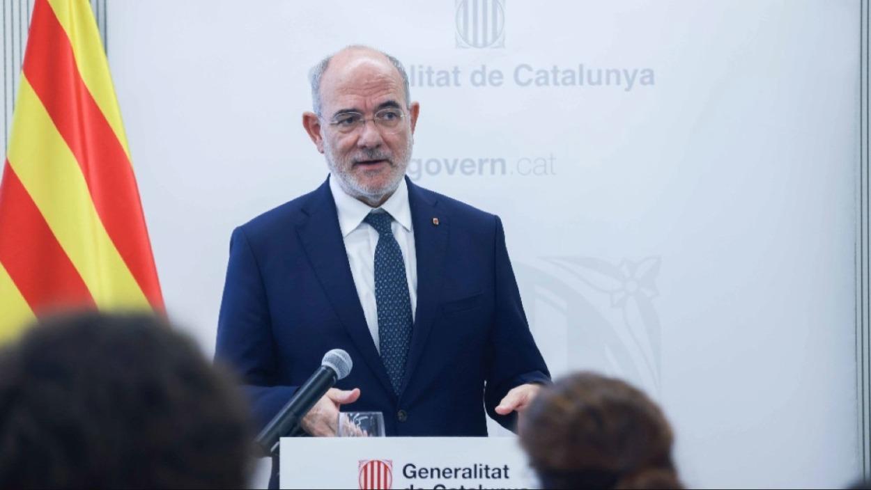 El conseller de Unión Europea y Acción Exterior, Jaume Duch, durante la presentación. Govern