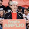La exalcaldesa de Barcelona Ada Colau, durante el acto de presentación de su candidatura a las elecciones generales del 29N, en el Auditorio del Parque Lineal del Manzanares, a 17 de octubre de 20