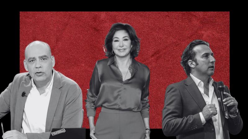 Nacho Abad, Ana Rosa Quintana e Iker Jiménez. EP/MEDIASET ESPAÑA/Elaboración propia