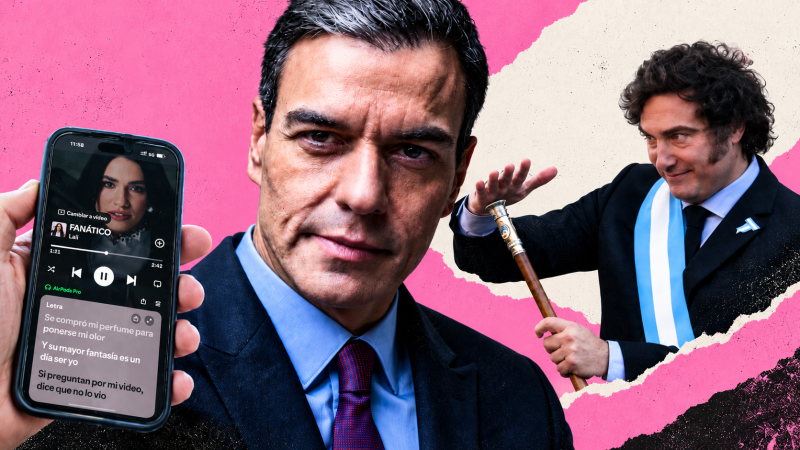 Pedro Sánchez pone banda sonora a la visita de MIlei a España.