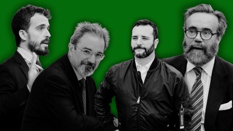 De izquierda a derecha, Carlos Hernández Quero, Carlos Flores Juberías, Jordi de la Fuente y José María Sánchez. Montaje propio. 