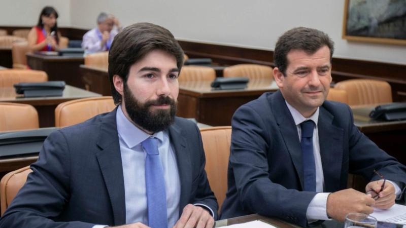 Los diputados nacionales de Vox por Toledo, Manuel Mariscal, y por Ciudad Real, Ricardo Chamorro. EP.