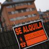 Cartel de piso en alquiler