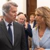 El presidente del PP, Alberto Núñez Feijóo y la diputada del PP Cayetana Álvarez de Toledo salen de una sesión de control al Gobierno en el Congreso de los Diputados, a 17 de septiembre de 2025, en Madrid (España). Eduardo Parra / Europa Press.