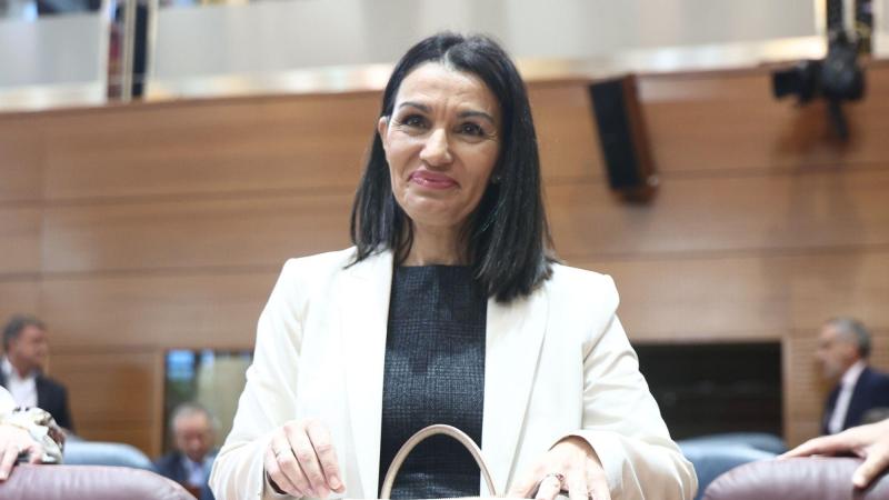 La consejera de Educación, Ciencia y Universidades de la Comunidad de Madrid, Mercedes Zarzalejo, en la Asamblea. EP