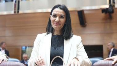 La consejera de Educación, Ciencia y Universidades de la Comunidad de Madrid, Mercedes Zarzalejo, en la Asamblea. EP