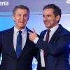 El presidente del Partido Popular, Alberto Núñez Feijóo, y el vicesecretario de Cultura y Deporte y portavoz nacional del PP, Borja Sémper. EP.
