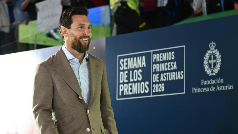 Leo Messi durante su acto en Palacio de los Deportes de Oviedo, a 22 de octubre de 2026, en Oviedo (España) / EuropaPress