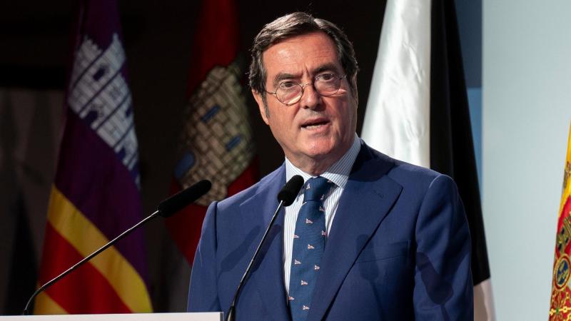 El presidente de la CEOE, Antonio Garamendi, durante la celebración de la Asamblea General Electoral 2026 de la CEOE, a 1 de octubre de 2026, en Madrid . EP