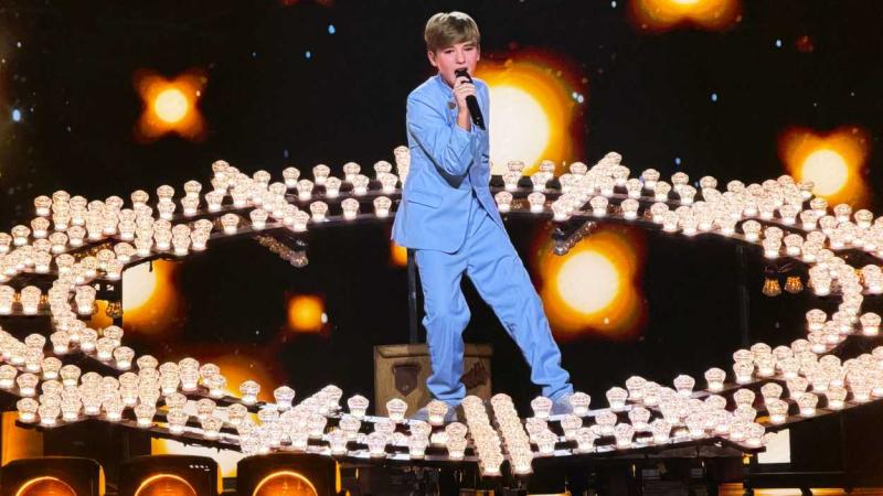 Lucas Paulano durante su segundo ensayo en Eurovisión Junior 2026