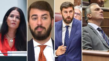 Carla Toscana, Juan García Gallardo, José Ángel Antelo y Javier Ortega Smith. EP.