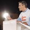 El secretario general del PSOE y presidente del Gobierno, Pedro Sánchez, en un acto de precampaña en el Palacio de Congresos y Exposiciones de Granada. EP