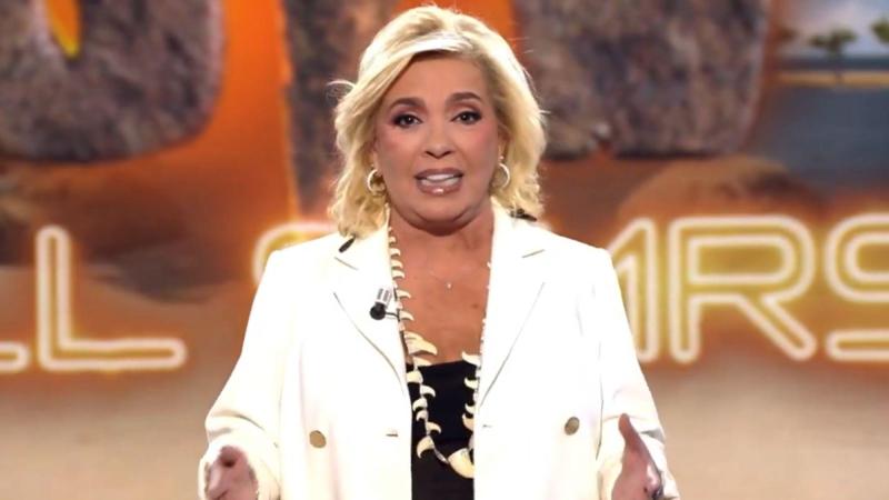 Carmen Borrego presentando durante unos minutos 'Supervivientes All Stars: Conexión Honduras'. MEDIASET ESPAÑA