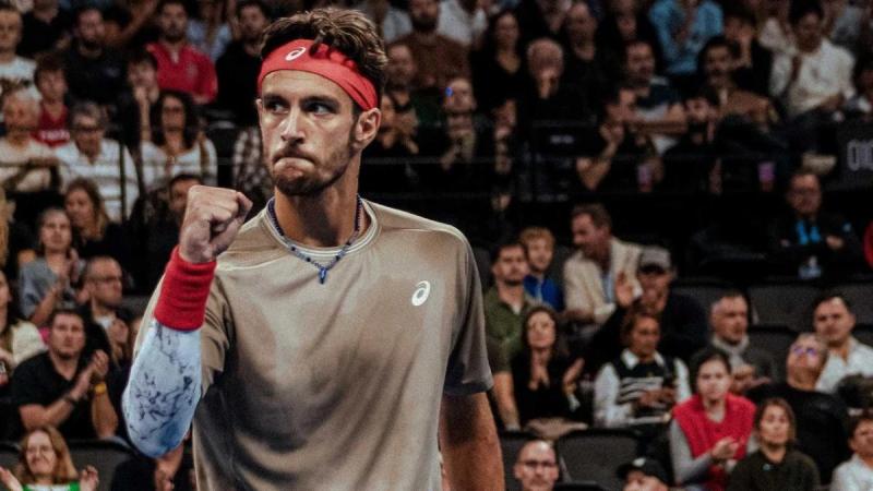 Musetti durante la final del ATP 250 de Lyon| ATP