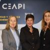 Ana Pastor, Isabel Álvarez y Nuria Vilanova en la presentación del estudio "El uso de trampolines en la inversión extranjera del mundo hacia América Latina: El papel de España"