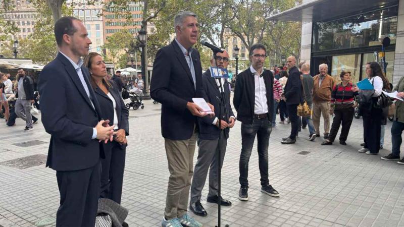 El alcalde de Badalona, Xavier García Albiol, en Plaza Catalunya (Barcelona) a 26 de octubre de 2026. EP