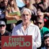 La candidata a la presidencia por el Frente Amplio, Ada Colau, durante un acto público en el marco de la precampaña de las elecciones generales. EP.
