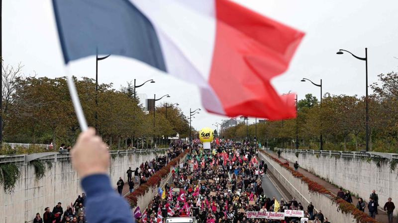 Protestas educativas en Orleans, Francia, en octubre de 2026. EP.