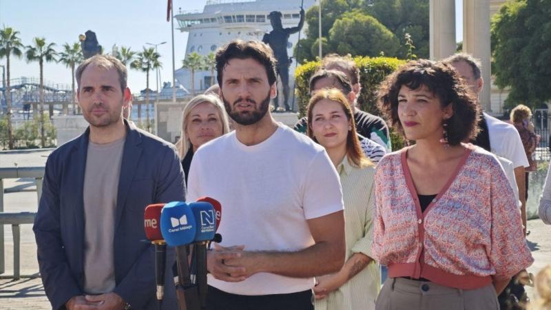 El candidato número uno del Frente Amplio por Málaga, Rafael Borrego, junto al coordinador de IU-A y también candidato, Toni Valero / EP