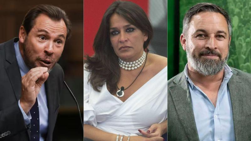 Óscar Puente, Aída Nízar y Santiago Abascal.