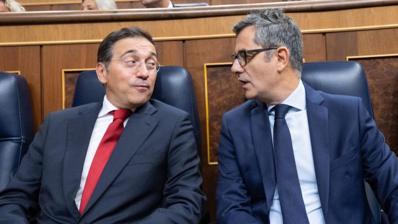 Los ministros de Exteriores, José Manuel Albares, y Justicia, Félix Bolaños. Archivo EP