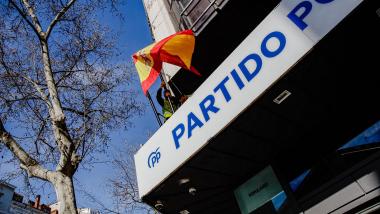 Imagen del sede del PP, en la calle Génova de Madrid. EP