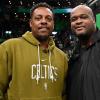 Los exjugadores de Boston Celtics Paul Pierce y Antoine Walker. NBA.com/Archivo.