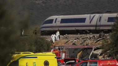 Zona del accidente ferroviario en Urda. EP