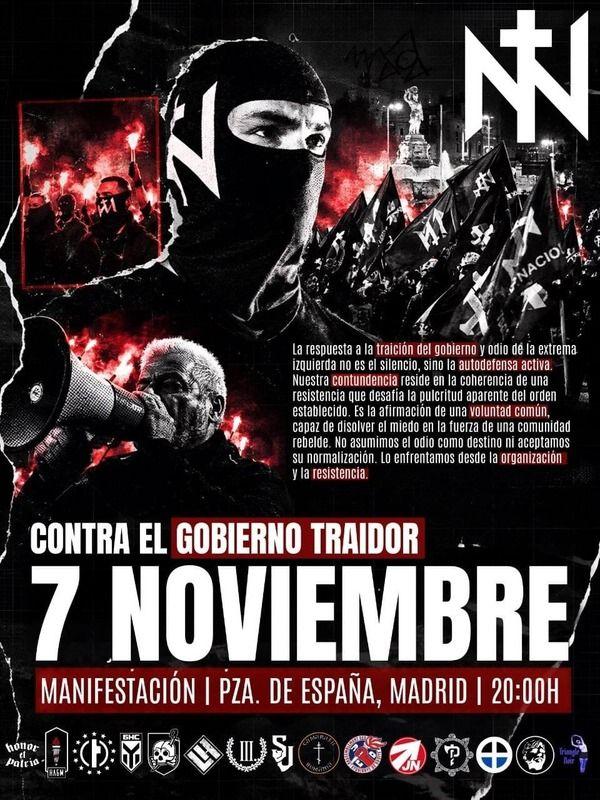 Cartel de la convocatoria de Núcleo Nacional para el 7 de noviembre. Redes sociales Cartel de la convocatoria de Núcleo Nacional para el 7 de noviembre. Redes sociales