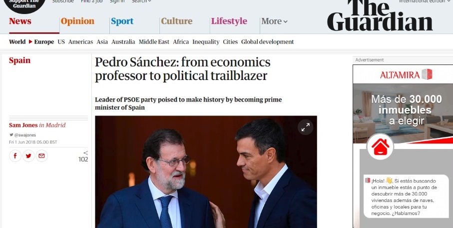 The Guardian sobre el fin de Mariano Rajoy