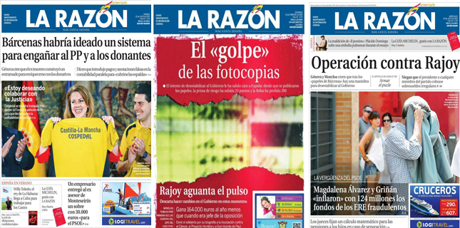 Confirmado: 'La Razón' mintió con descaro sobre el caso Bárcenas en defensa del PP