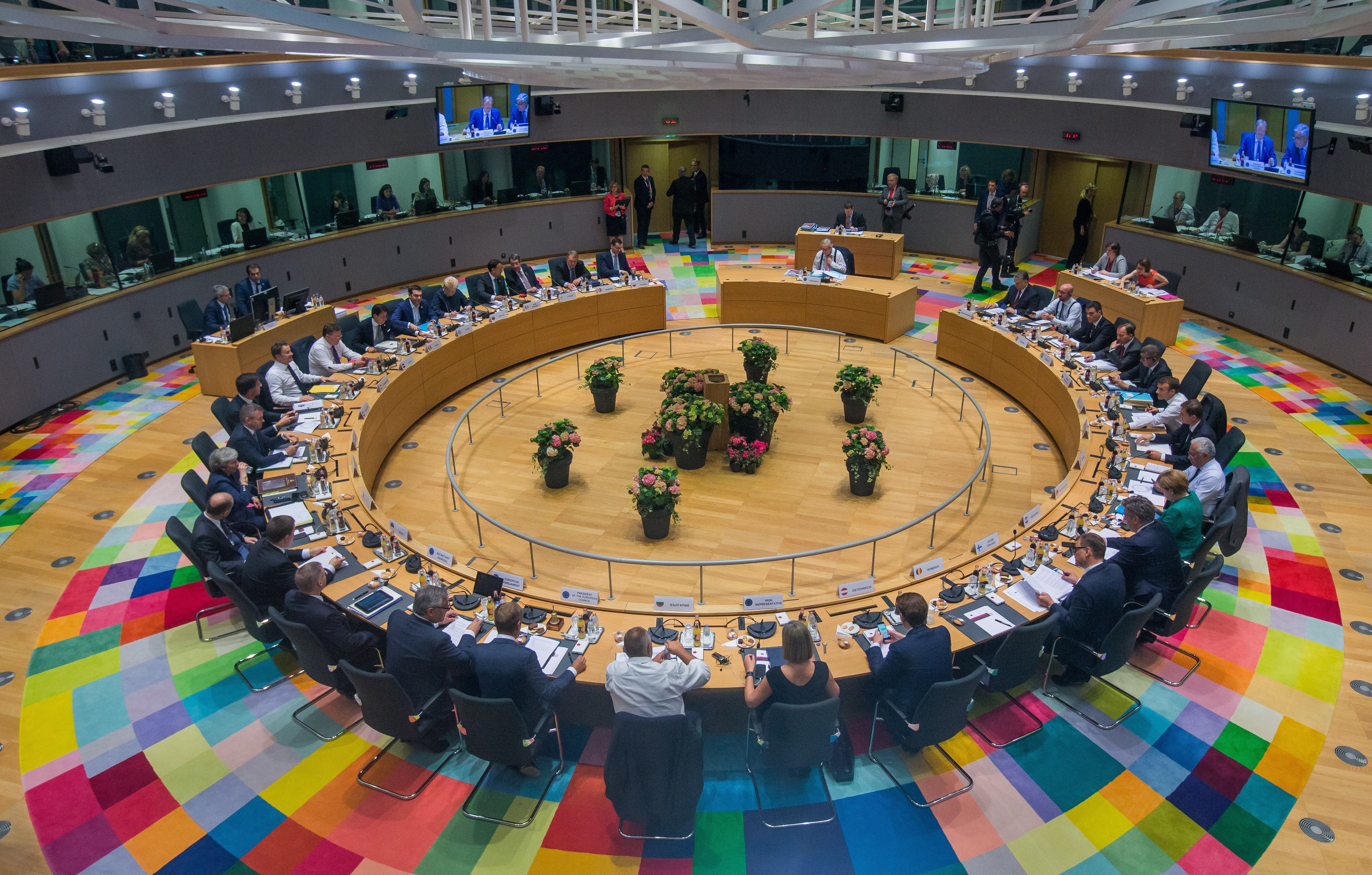 Vista general de la reunión del Consejo Europeo celebrada en Bruselas